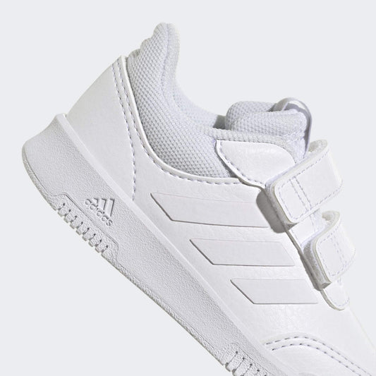 Unisex Kinder Laufschuhe mit Klettverschluss, Weiß/Grau, Größe 24 EU